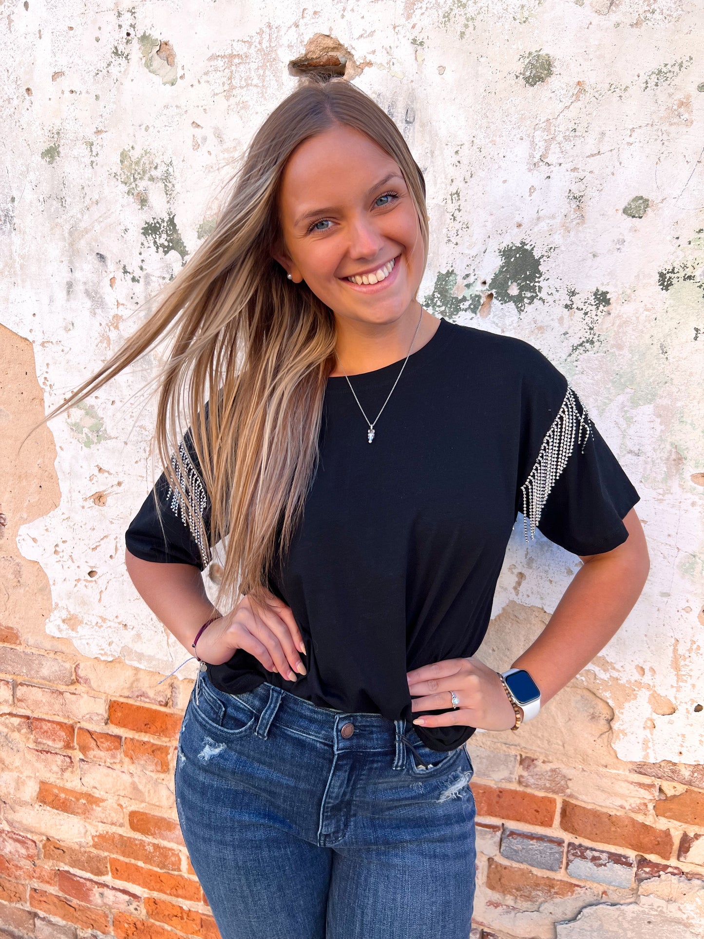 Kaycee Rhinestone Fringe Top-Rhinestone Top-Southern Grace Wholesale-FAVES-The Twisted Chandelier
