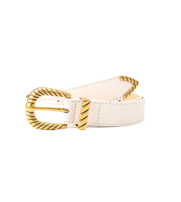 Rippled Buckle Belt - more colors-Belts-Accessory Concierge-Accessories-White-The Twisted Chandelier