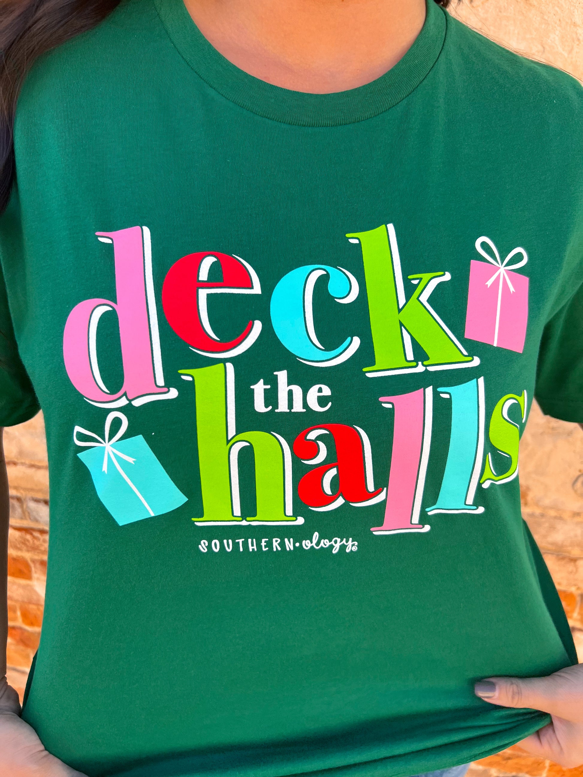 Deck the Halls Christmas T-Shirt-Graphic T-Shirt-Southernology-Bin b6-The Twisted Chandelier