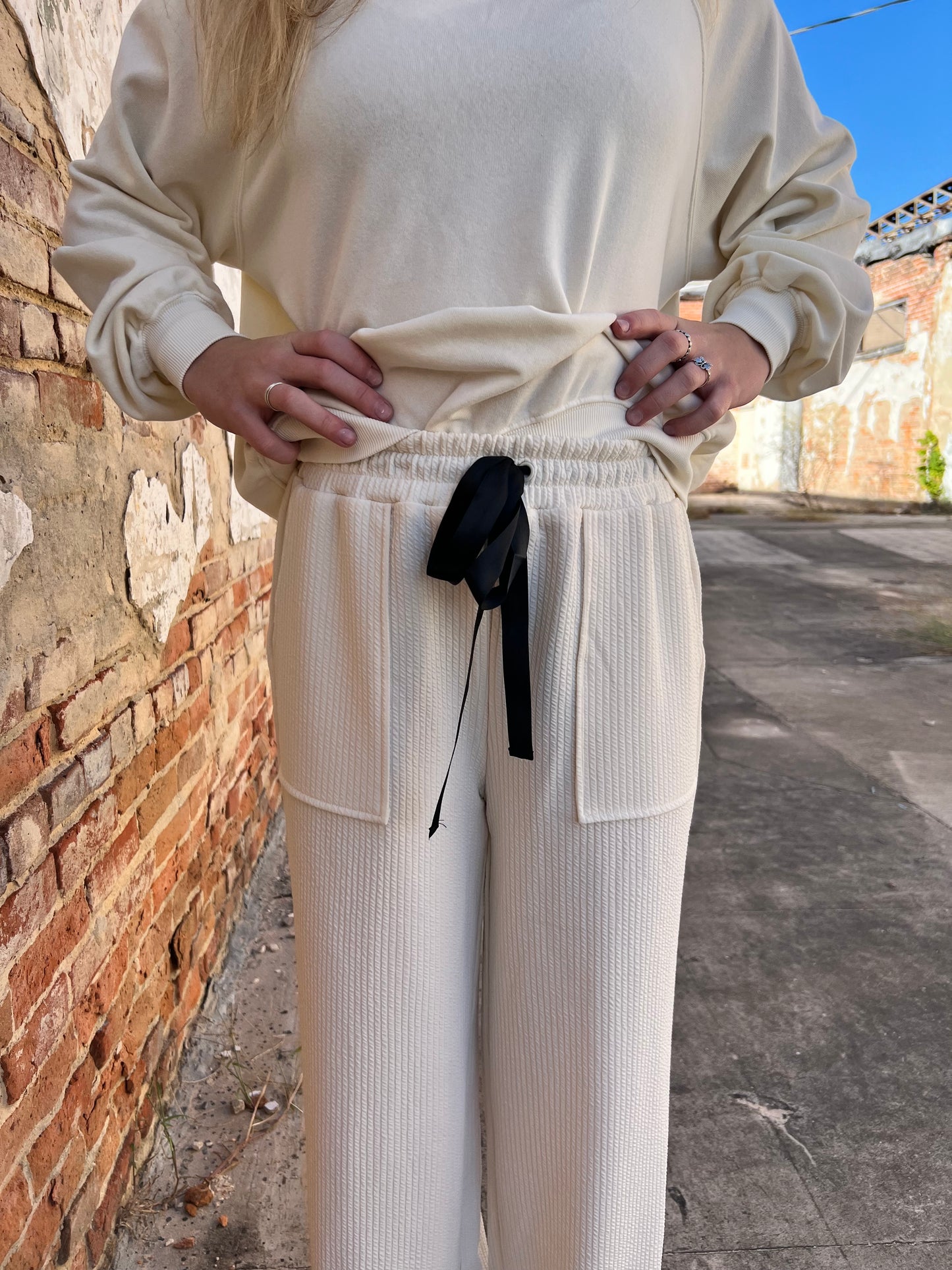 Textured Ribbon Straight Leg Pants-Pants-ee:some-FD 11/12/24,PK11486-The Twisted Chandelier