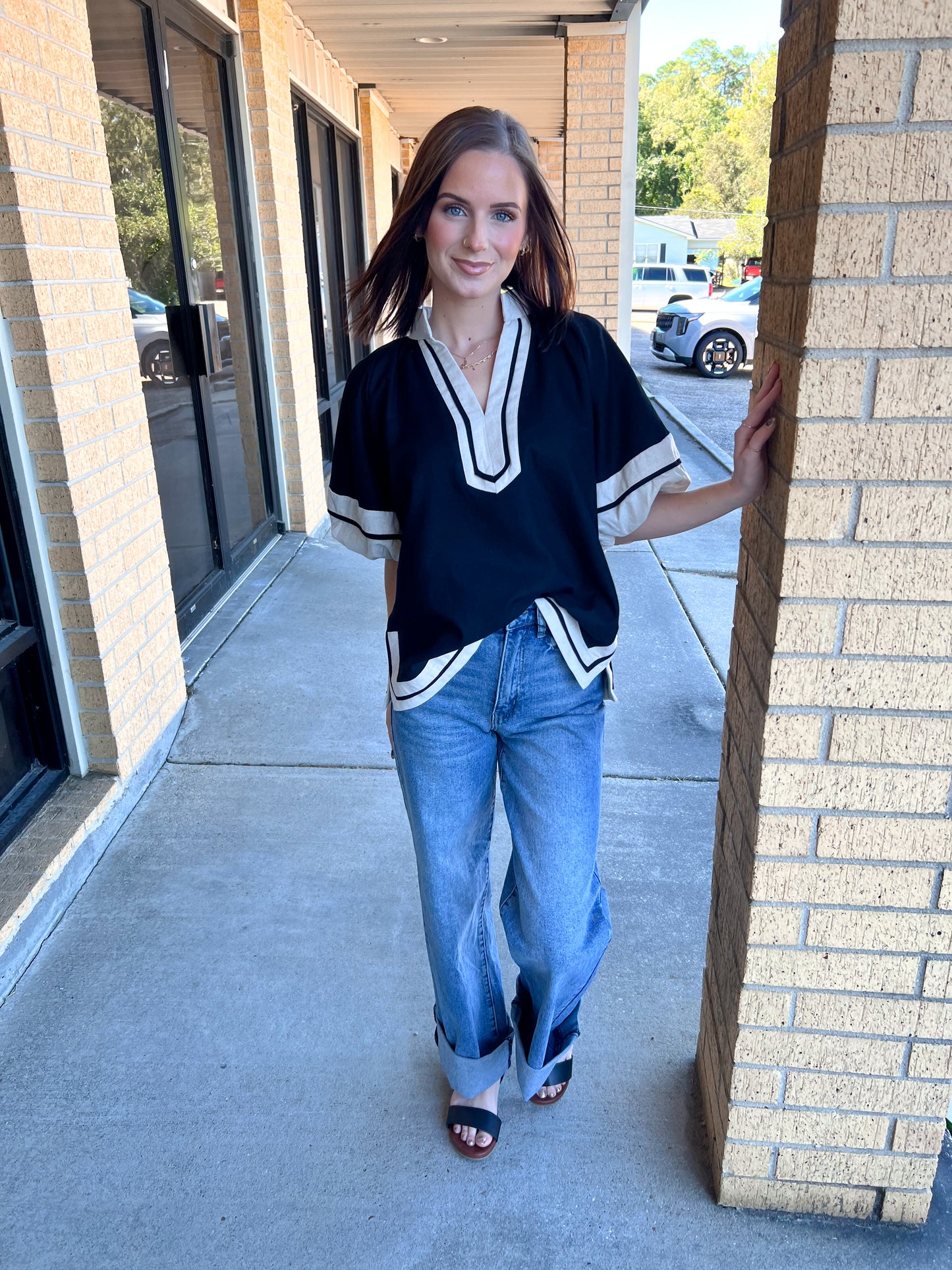 Blair Collared Pullover Top
