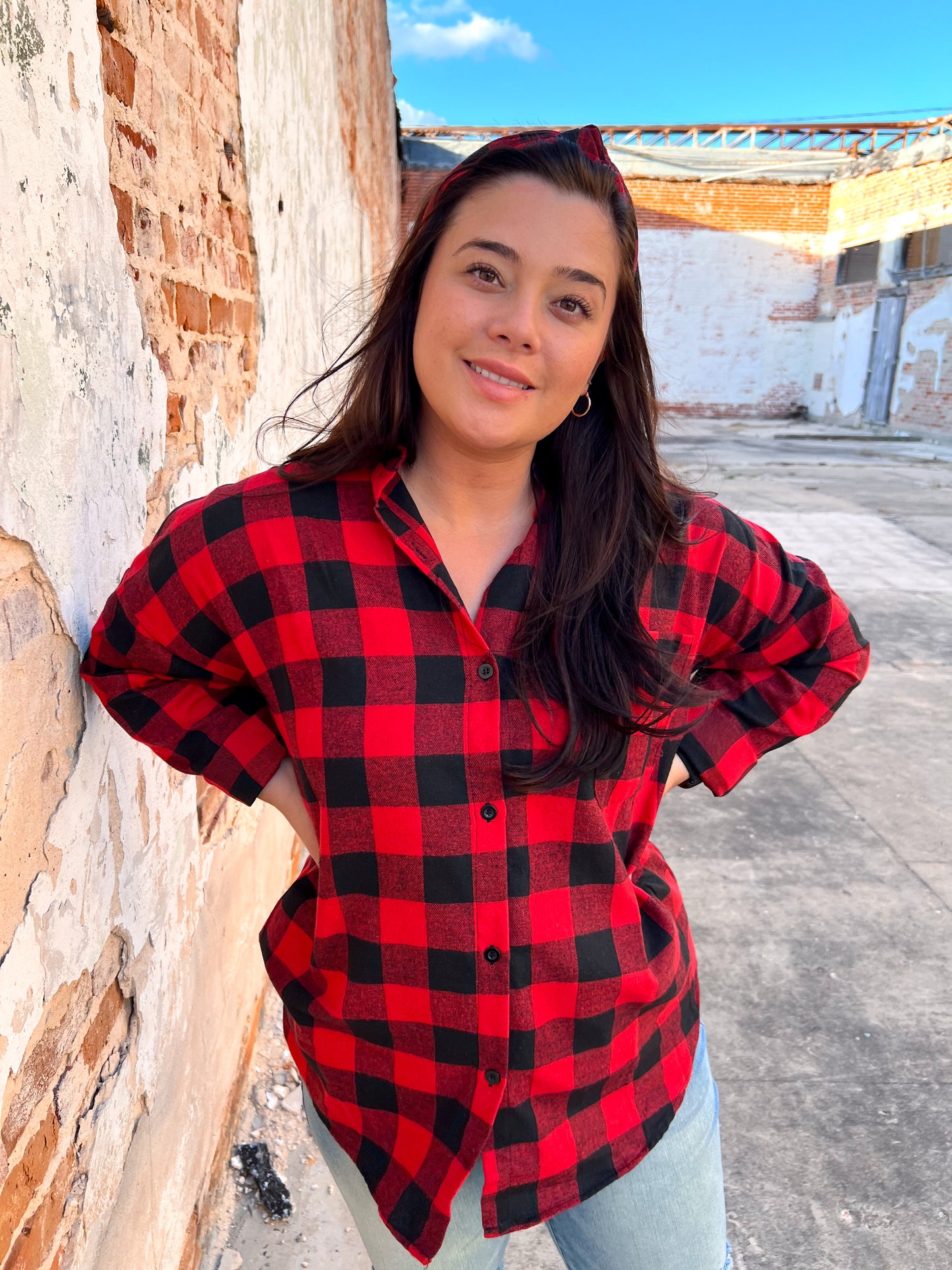 Buffalo Plaid Flannel-Shirt-Southern Grace Wholesale-BIN D4-The Twisted Chandelier