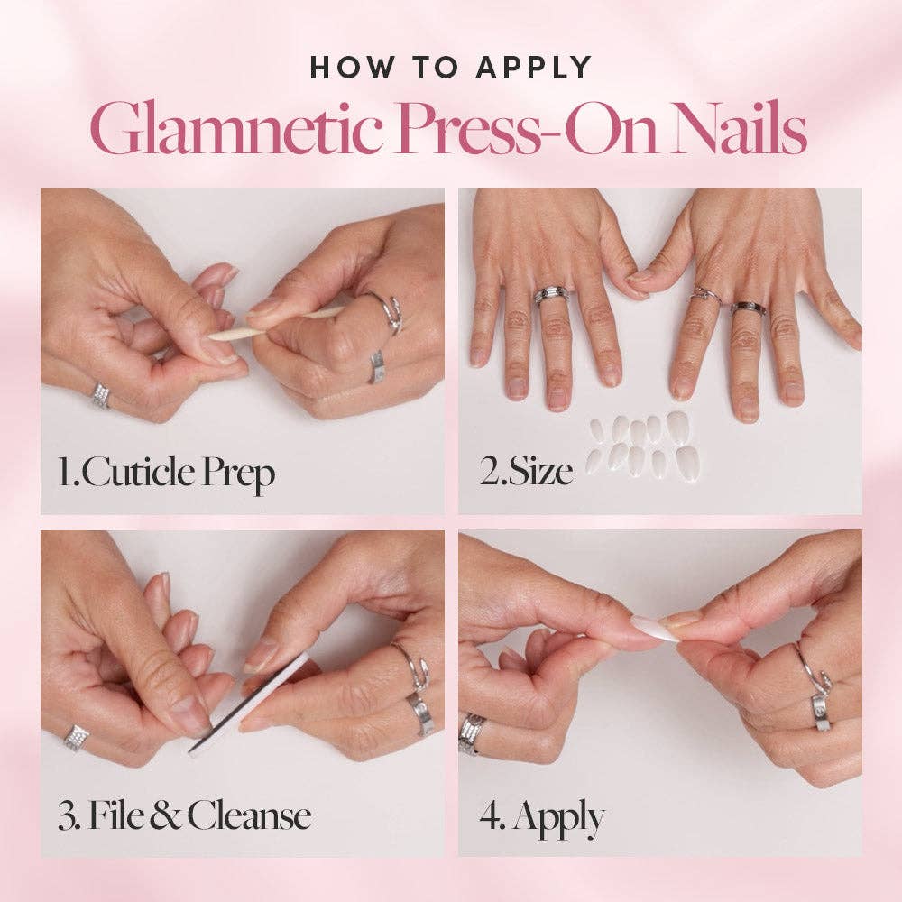 Azure Blue Press-On Nails | Short Round Length | Solid Nails-Glamnetic-The Twisted Chandelier