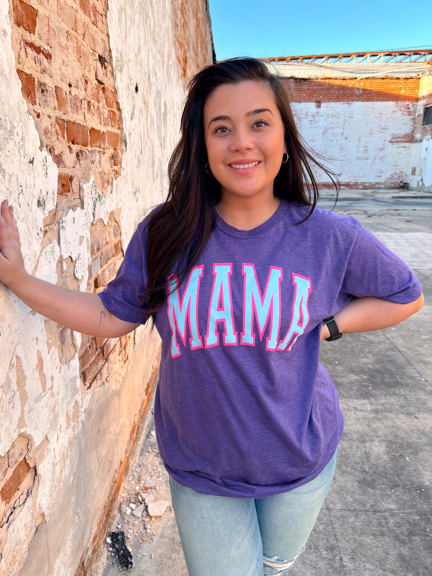 Mama Graphic Tee - Purple-Graphic T-Shirt-The Twisted Chandelier-7/5-The Twisted Chandelier