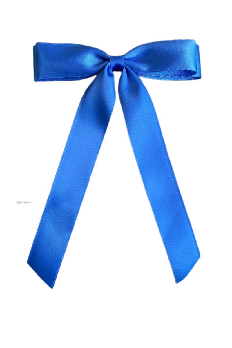 Satin Bow Hair Clip - Royal Blue-Hair Claws & Clips-Swan Madchen-Accessories,Created - 01/15/24-The Twisted Chandelier