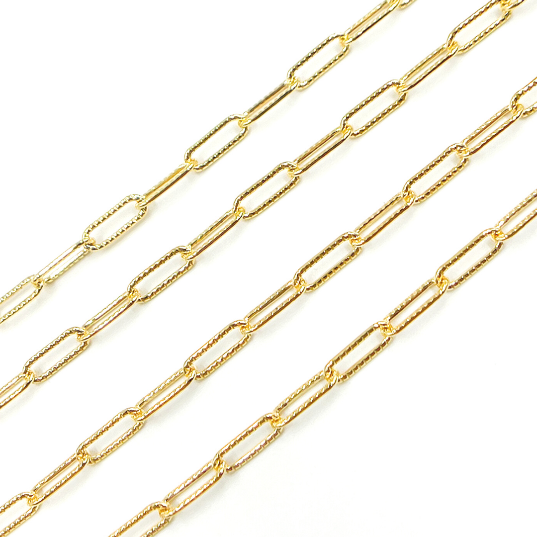 Oakley 14K Gold Filled Hammered Paperclip Chain 2903LGF-Jewels & Chains-The Twisted Chandelier