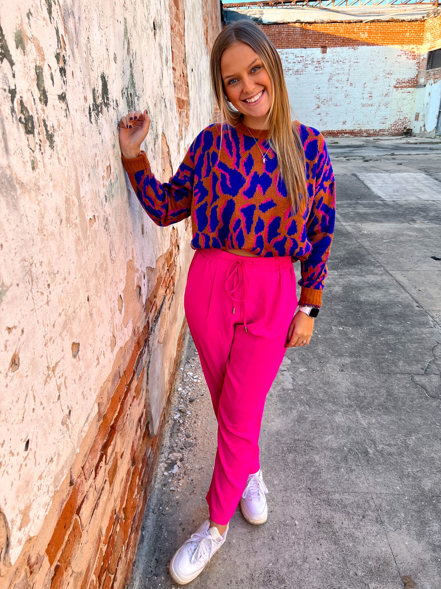 Allison Solid Straight Leg Pants Hot Pink-Pants-jodifl-7/18/23-The Twisted Chandelier
