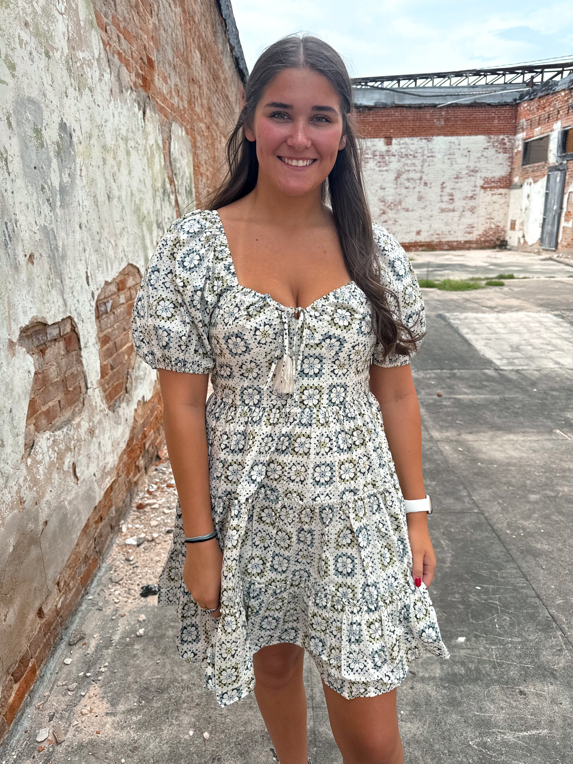 Jackie Square Printed Short Cuff Sleeve Square Neck Dress-Dress-Davi & Dani-08/18/24,1st md,BIN D3,dd30859,DJR,FD 06/18/24,OGP 69.99-The Twisted Chandelier