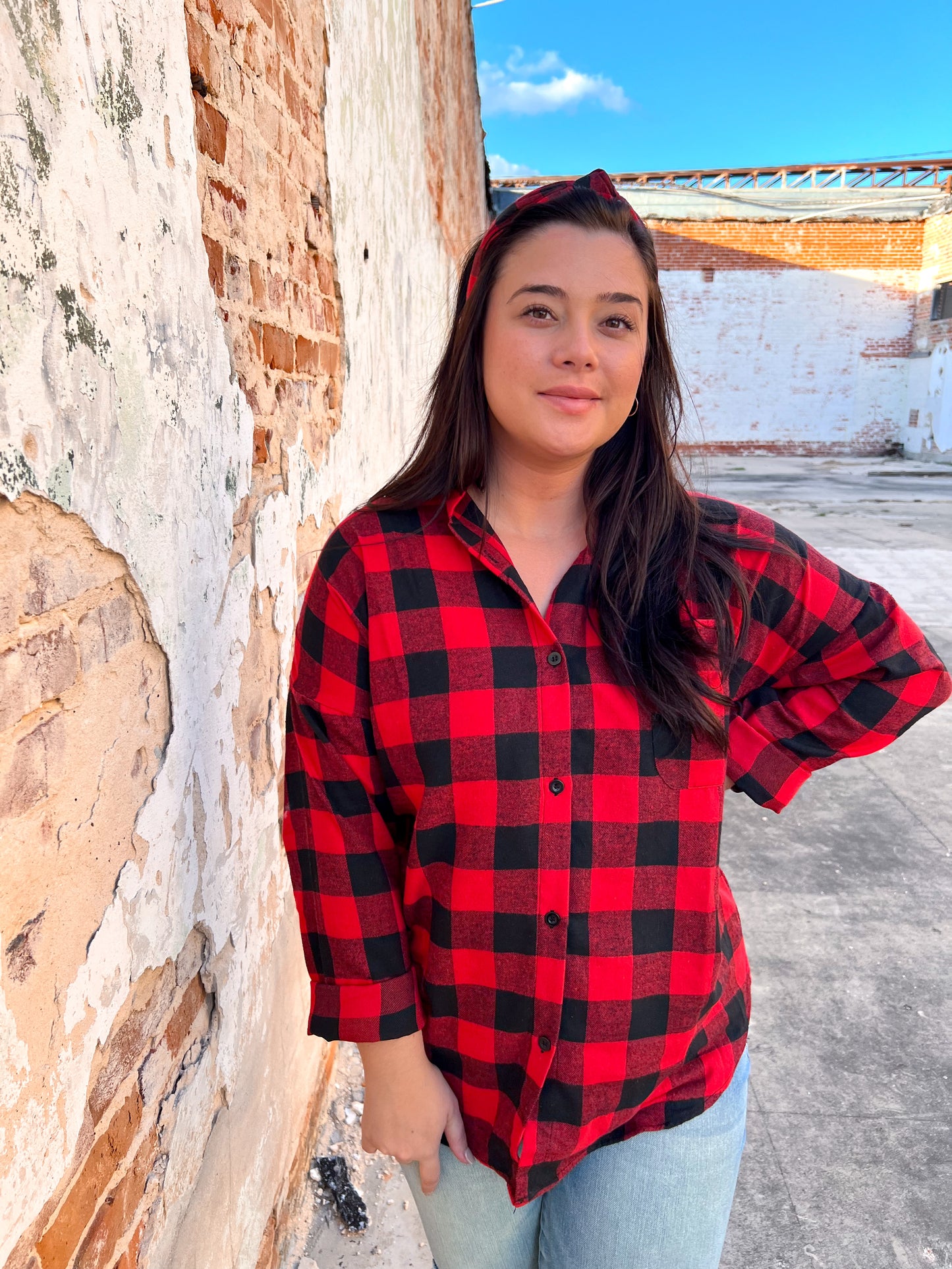 Buffalo Plaid Flannel-Shirt-Southern Grace Wholesale-BIN D4-The Twisted Chandelier
