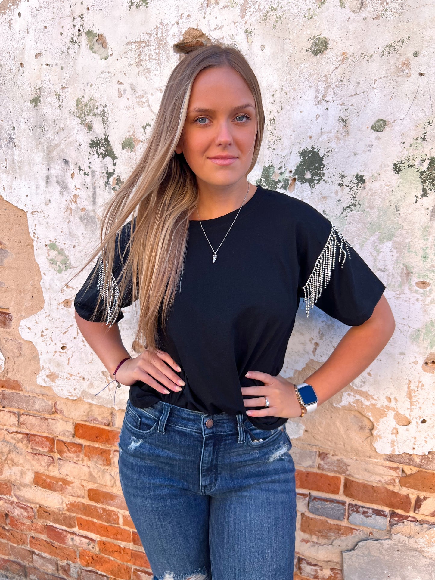 Kaycee Rhinestone Fringe Top-Rhinestone Top-Southern Grace Wholesale-FAVES-The Twisted Chandelier