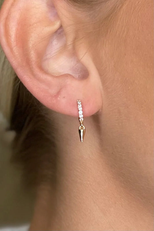 Kimmie Earrings - Gold-Earrings-MY GIRL IN LA--The Twisted Chandelier