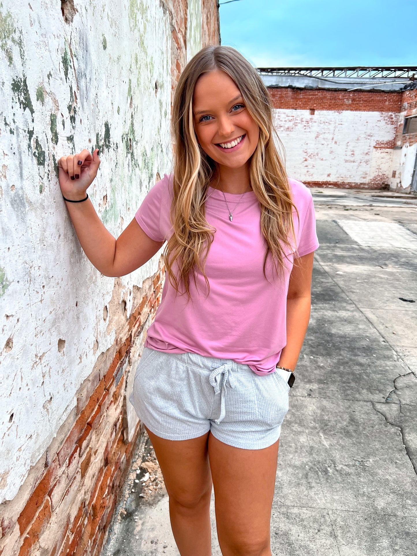 Hello Mello Cuddleblend Lounge Shorts - Gray-Loungewear-HELLO MELLO-JAN2022, mar22/22-The Twisted Chandelier