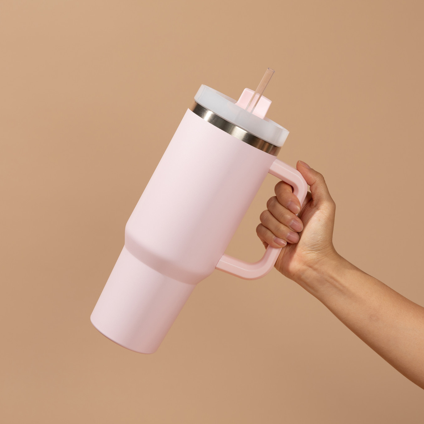 Blush Pink 40 oz Travel Tumbler - Home Decor & Gifts-Sweet Water Decor-The Twisted Chandelier