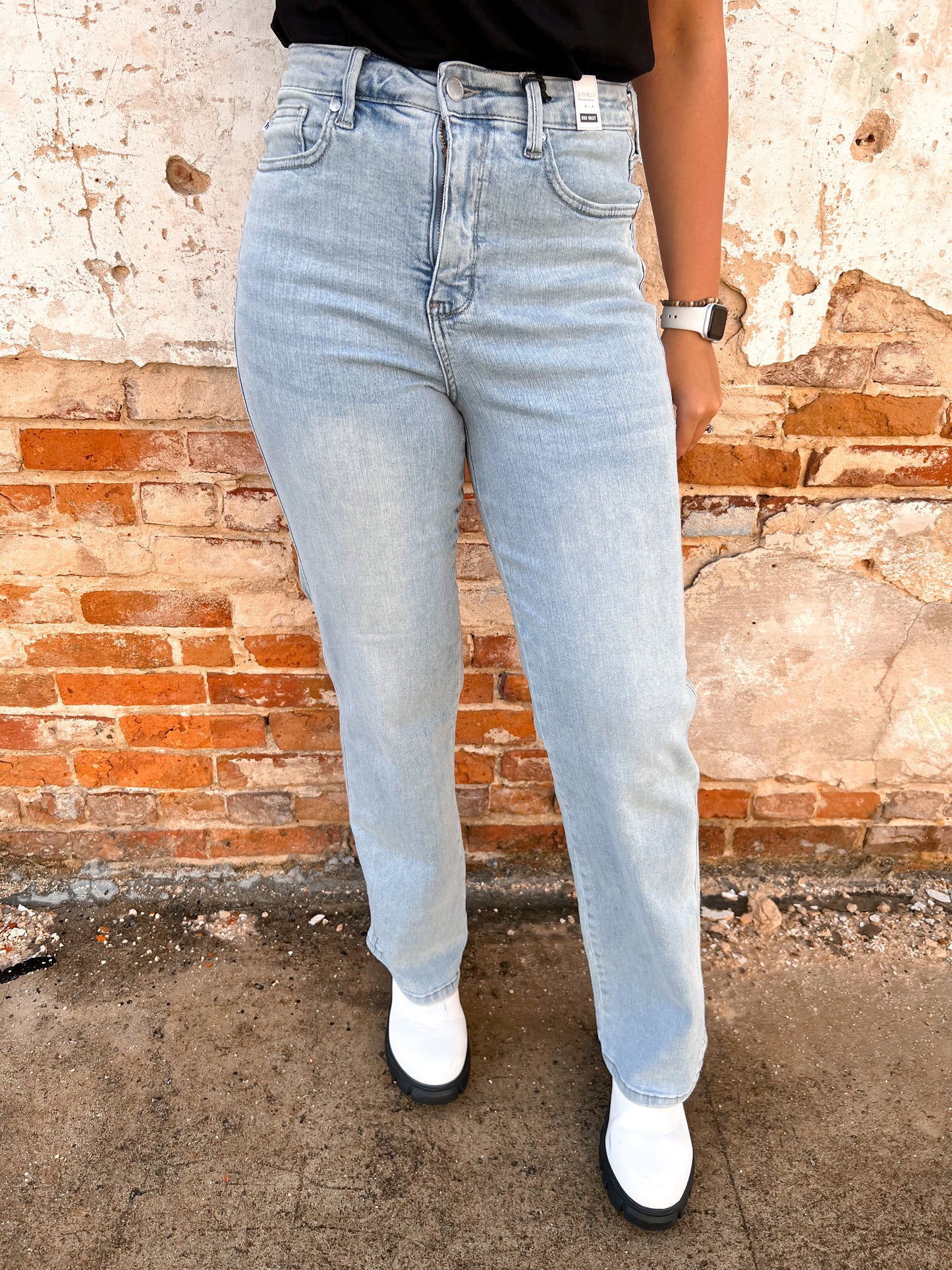 Matilda High Waisted Tummy Control Vintage Wash Straight Leg Jeans-Jeans-JUDY BLUE-88576REG, BIN D5, FAVES-The Twisted Chandelier