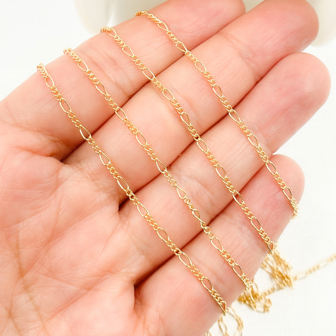 1631CGF. 14k Gold Filled Figaro Chain-Jewels & Chains-The Twisted Chandelier