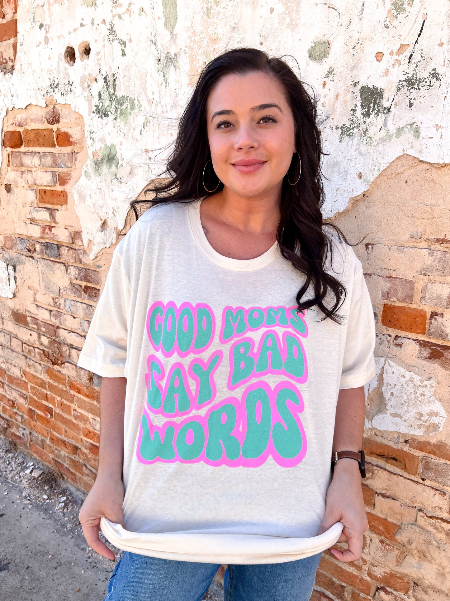 Good Moms Say Bad Words Graphic Tee-Graphic T-Shirt-The Twisted Chandelier-09/06/23, 1st md, BIN C1-The Twisted Chandelier