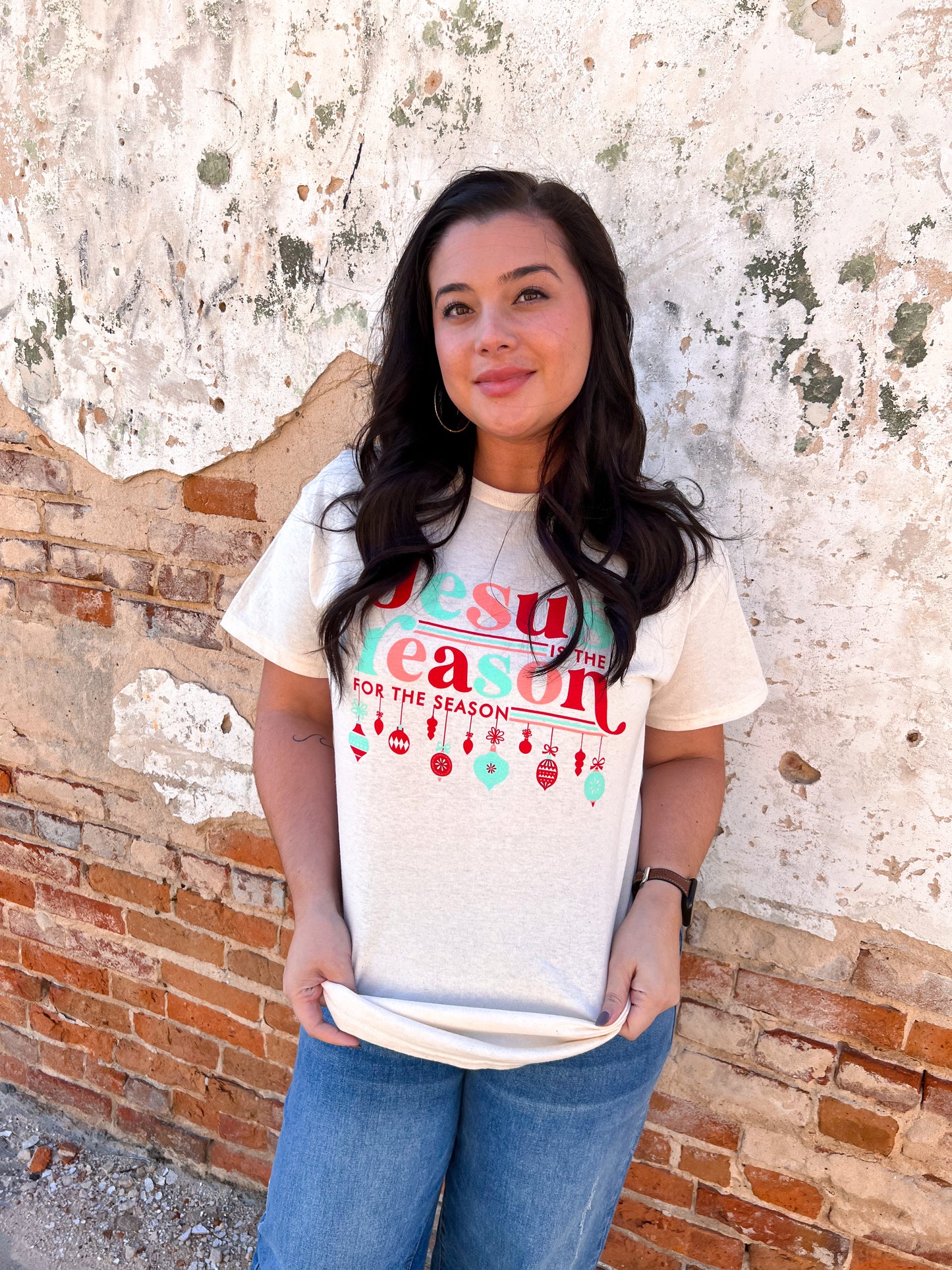 Jesus Is The Reason For The Season Christmas T-Shirt-Shirts & Tops-Tees2urdoor-BIN C1, BMFCT, orange-The Twisted Chandelier