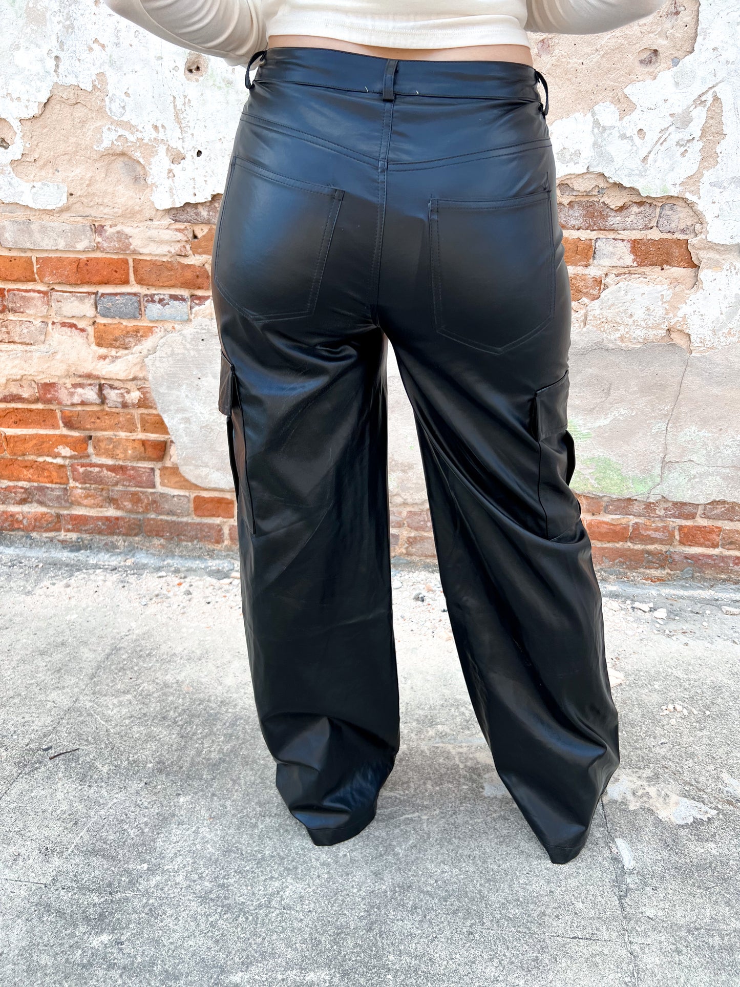 Alexis Faux Leather High Waisted Pants-Pants-Entro-bin a5-The Twisted Chandelier