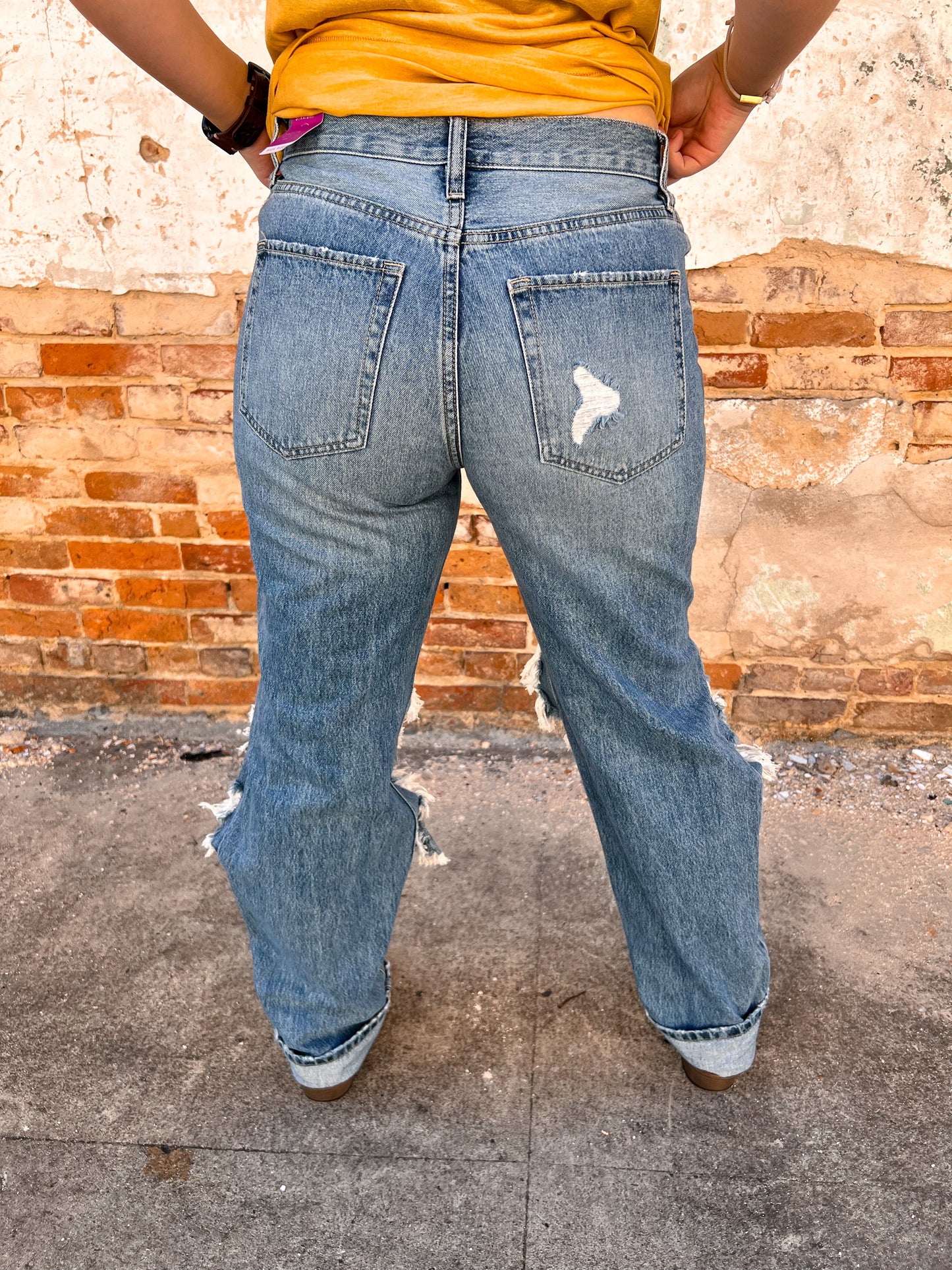 Mable Distressed High Rise Jeans-High Rise Jeans-Nature Denim-1st md, 2nd md, 8/09/23 md, BIN C5, NT4015MST-The Twisted Chandelier