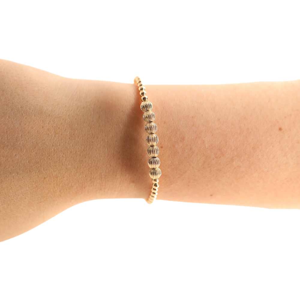 Lucky Fluted Bracelet-Beaded Blondes-The Twisted Chandelier