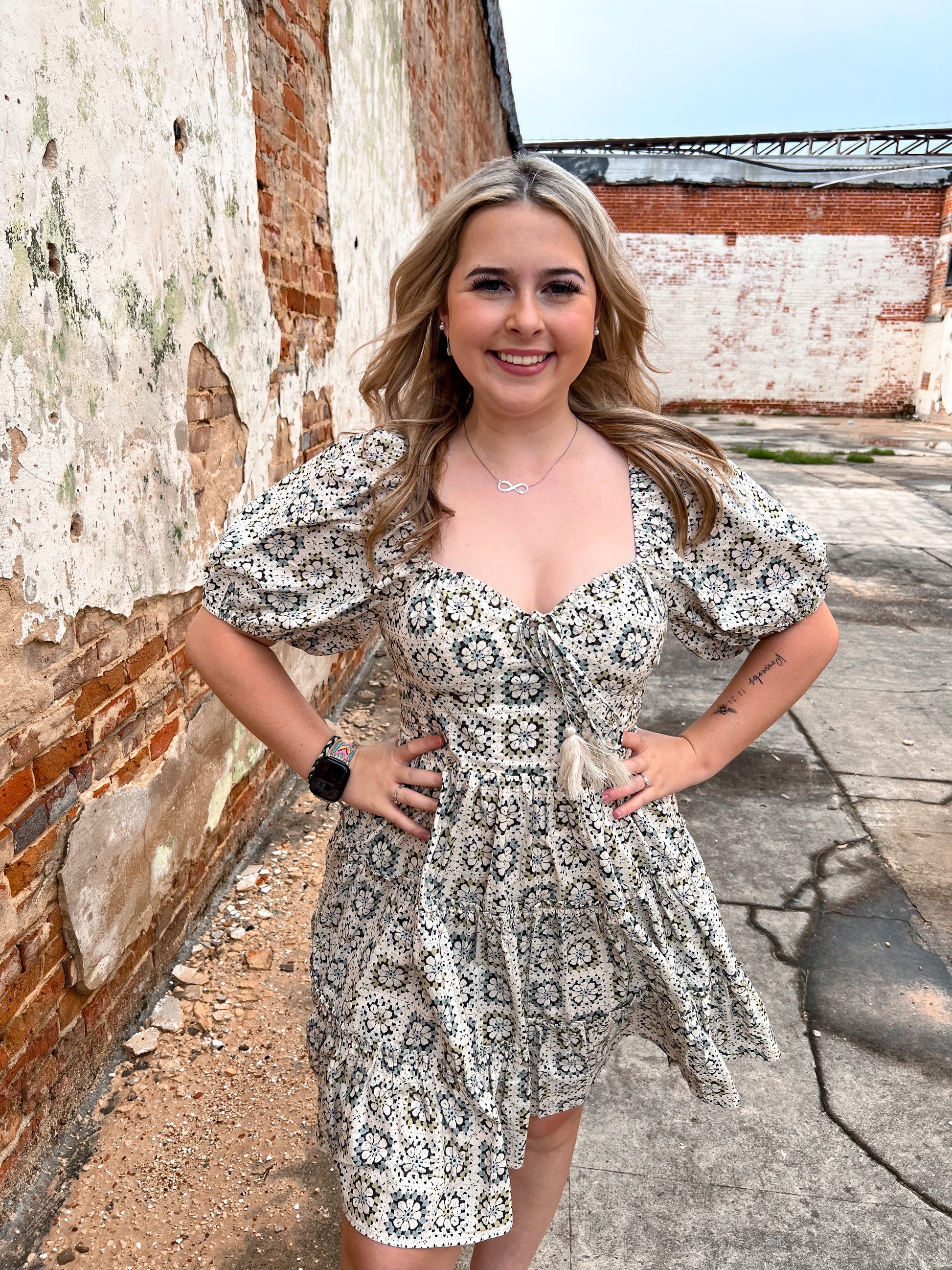 Jackie Square Printed Short Cuff Sleeve Square Neck Dress-Dress-Davi & Dani-08/18/24,1st md,BIN D3,dd30859,DJR,FD 06/18/24,OGP 69.99-The Twisted Chandelier