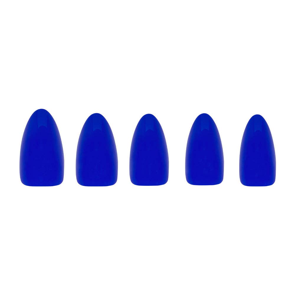 Cobalt Blue Press-On Nails | Solid Nail| Short Almond Length-Glamnetic-The Twisted Chandelier