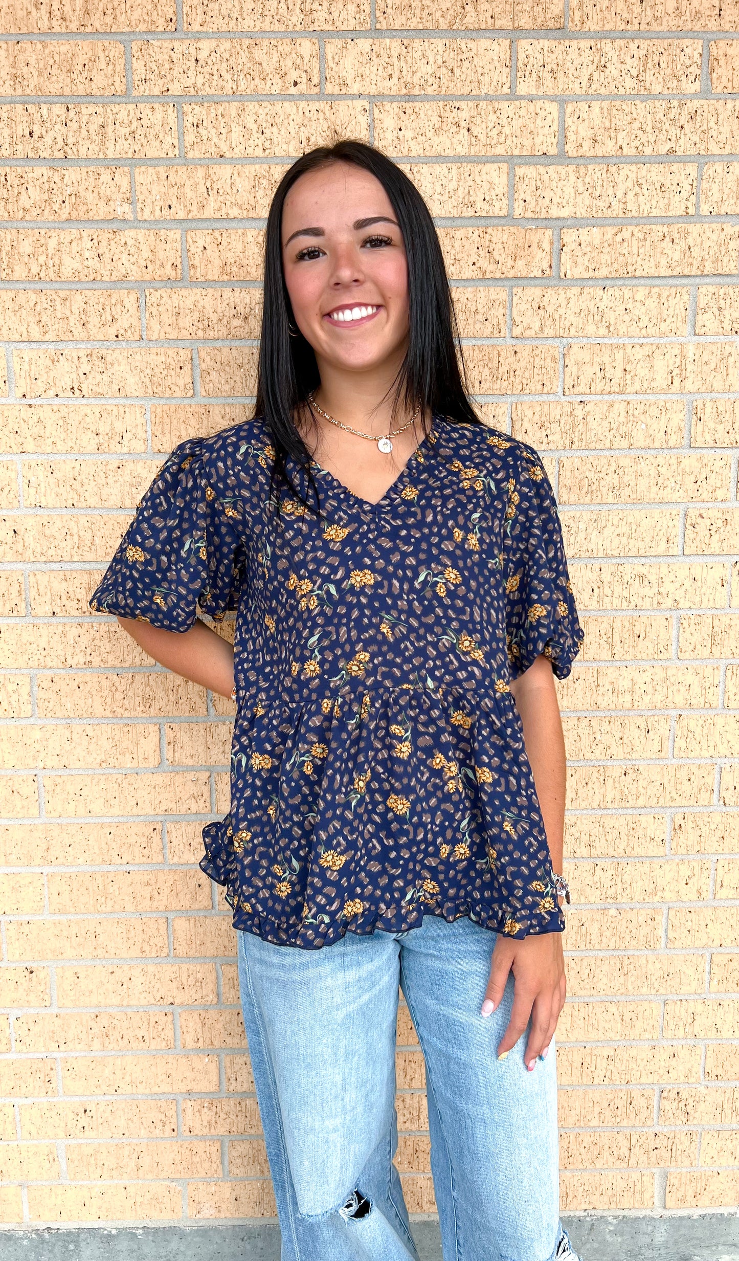 Dixie Leopard Floral Peplum Top-top-jodifl-BIN A5,FD 08/19/25,Tops Collection-The Twisted Chandelier