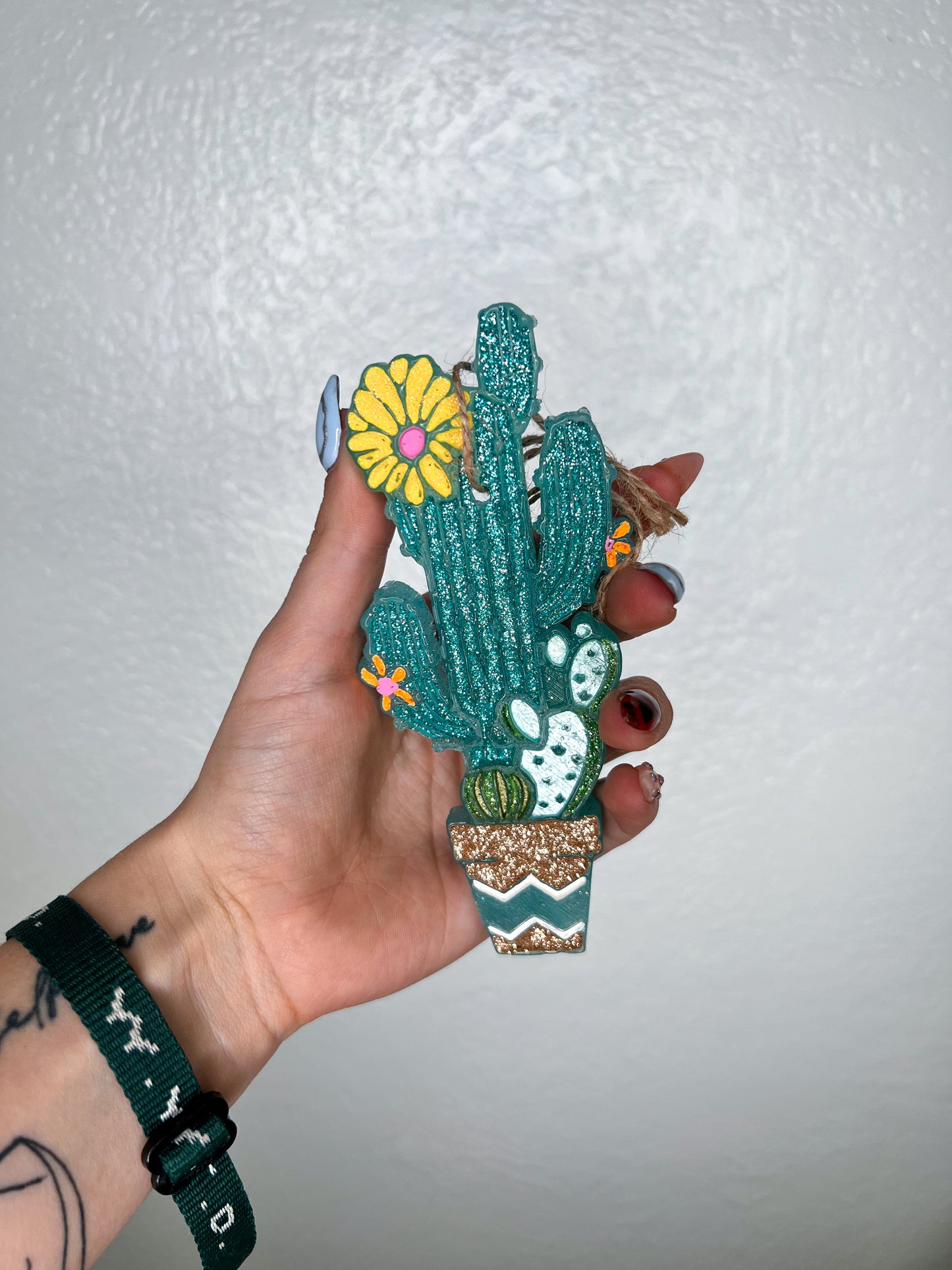 Saguaro Cactus in a Pot Car Freshie-Southern Creek Wholesale-Coconut Cream Crush-The Twisted Chandelier
