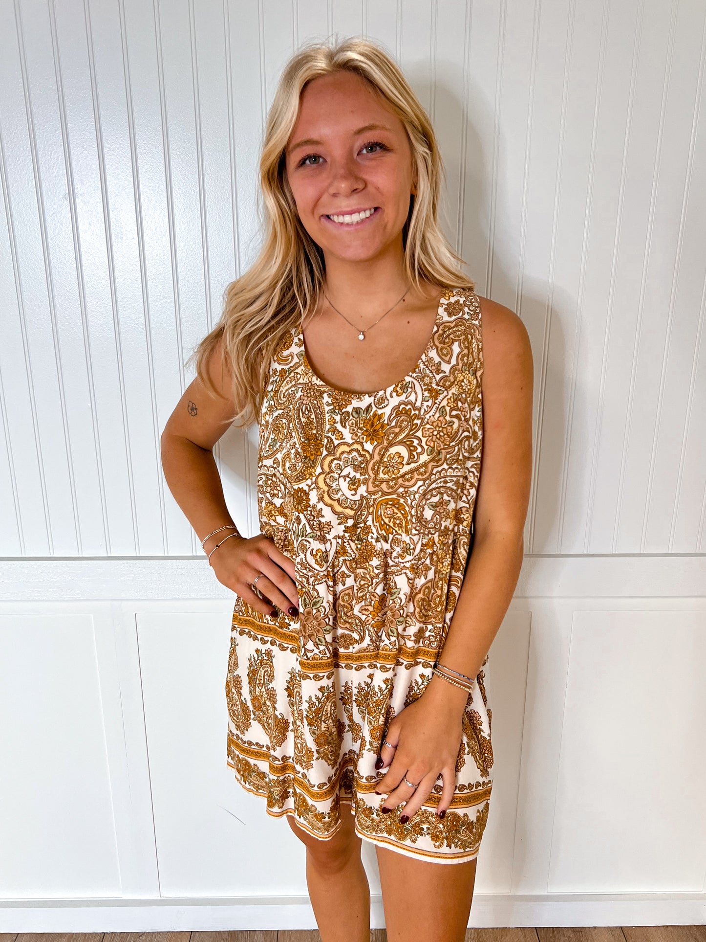 Haven Paisley Print Sleeveless Romper-Apparel & Accessories-Heyson-& Jumpsuits,08/08/24,1st md,BIN A 3,DJR,Dresses,ER1175,Fd 05/28/24,Max Retail,Rompers-The Twisted Chandelier