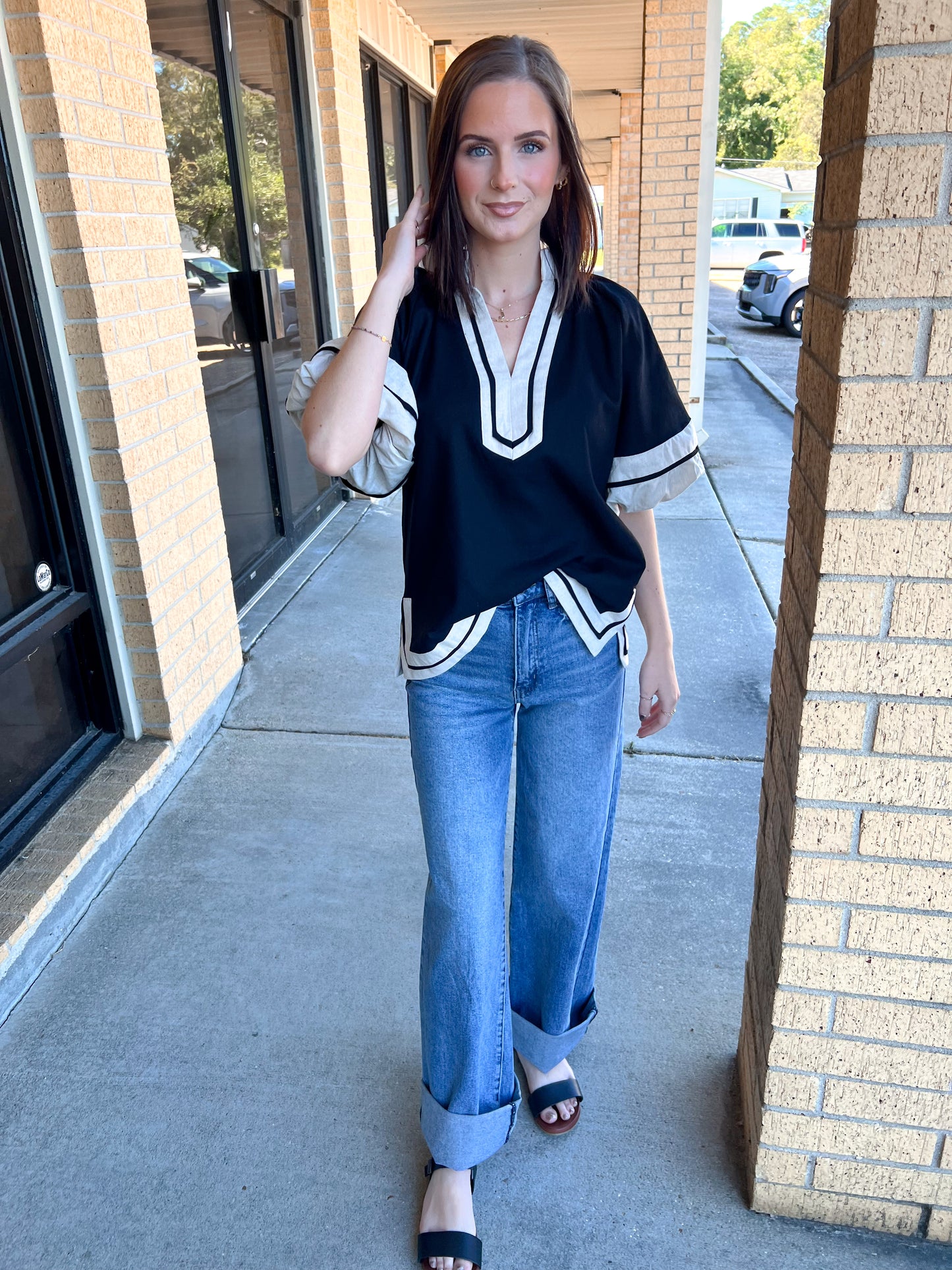 Blair Collared Pullover Top