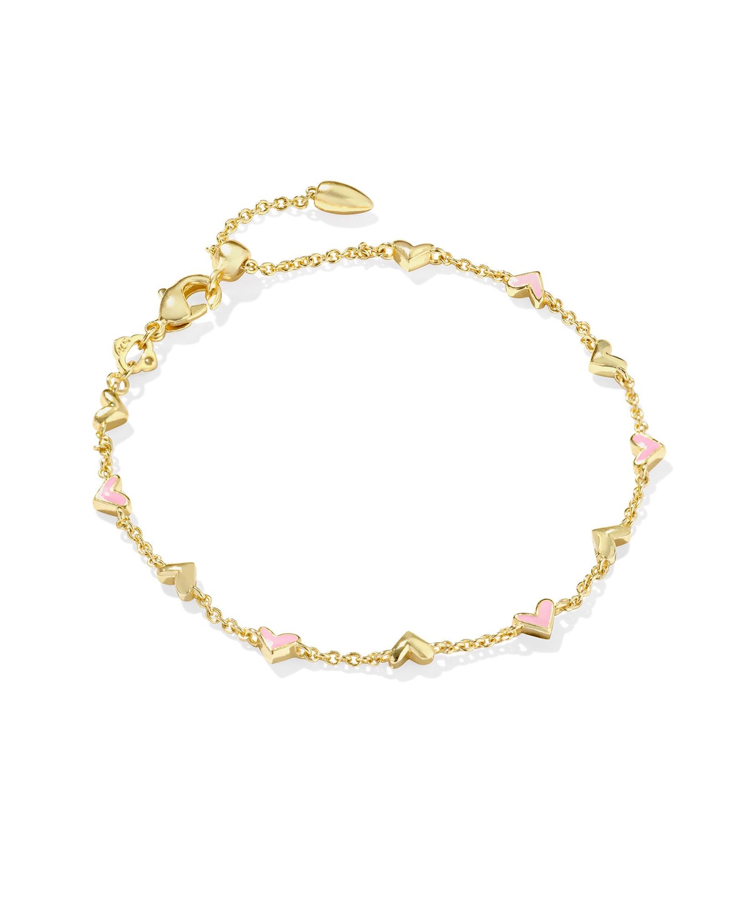Kendra Scott Haven Delicate Chain Bracelet Gold Pink Enamel-Bracelets-Kendra Scott-B1370GLD,Bracelet,CR 09/30/24,FD 10/01/24-The Twisted Chandelier