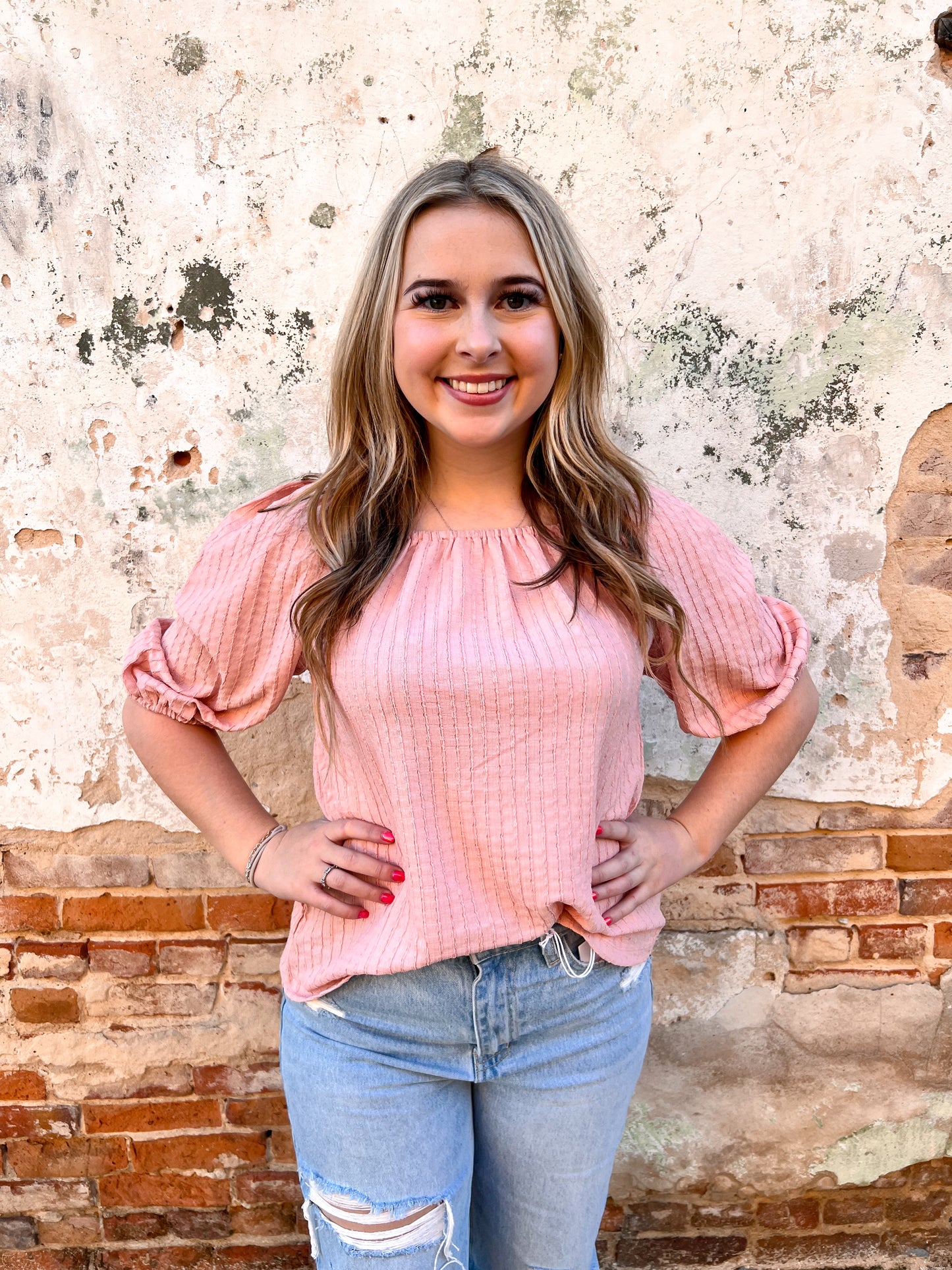 Alayah Pink Off The Shoulder Top-Top-Southern Grace Wholesale--The Twisted Chandelier