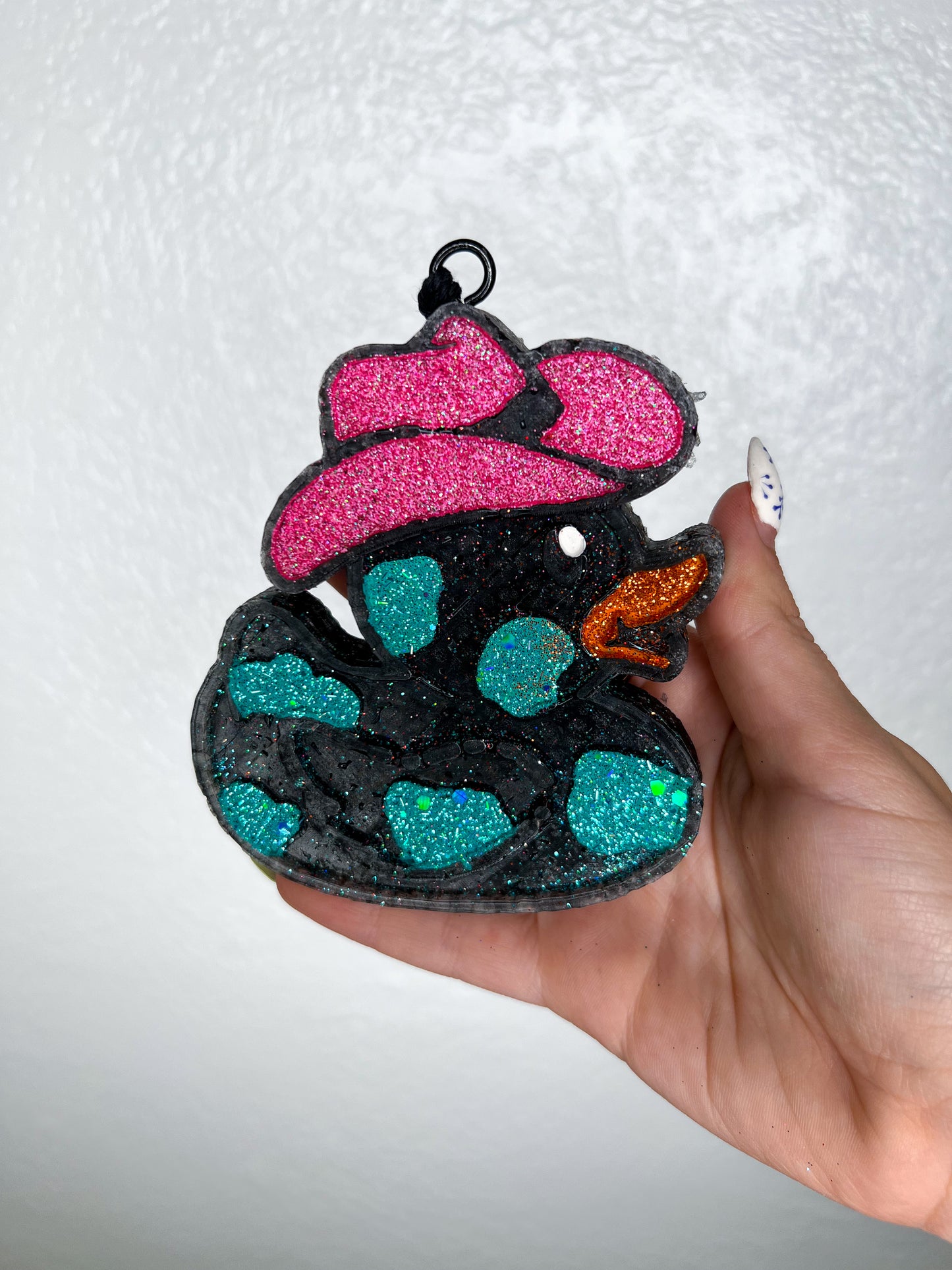 Duck with hat Freshie-Ginger & Lace-Black / Teal / Pink-Champagne Toast-The Twisted Chandelier