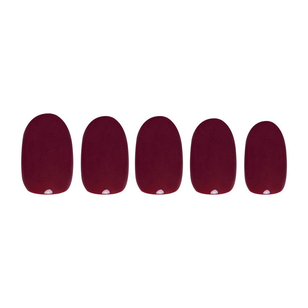 Berry Maroon Press-On Nails | Fall Solids | Short Round-Glamnetic-The Twisted Chandelier