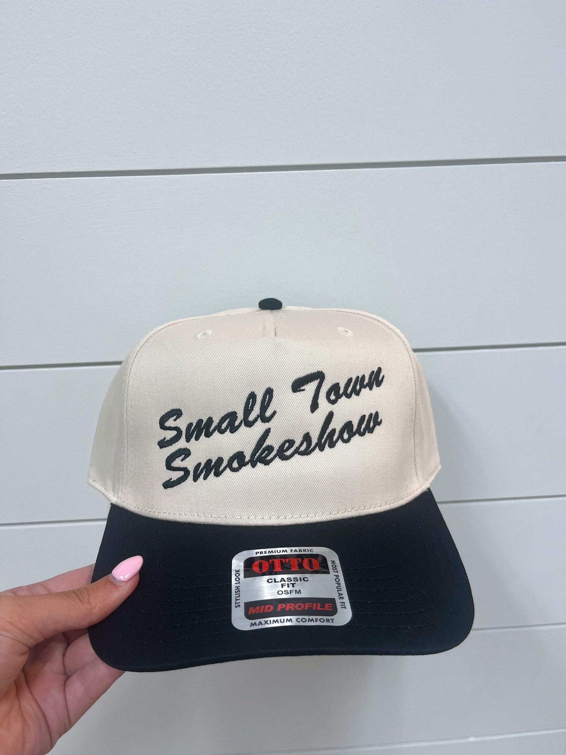 Small Town Smokeshow Embroidery Hat-Happy Hour-The Twisted Chandelier