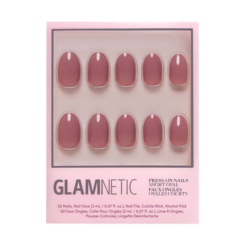 Fall Mauve Press-On Nails | Fall Solids | Short Oval-Glamnetic-The Twisted Chandelier