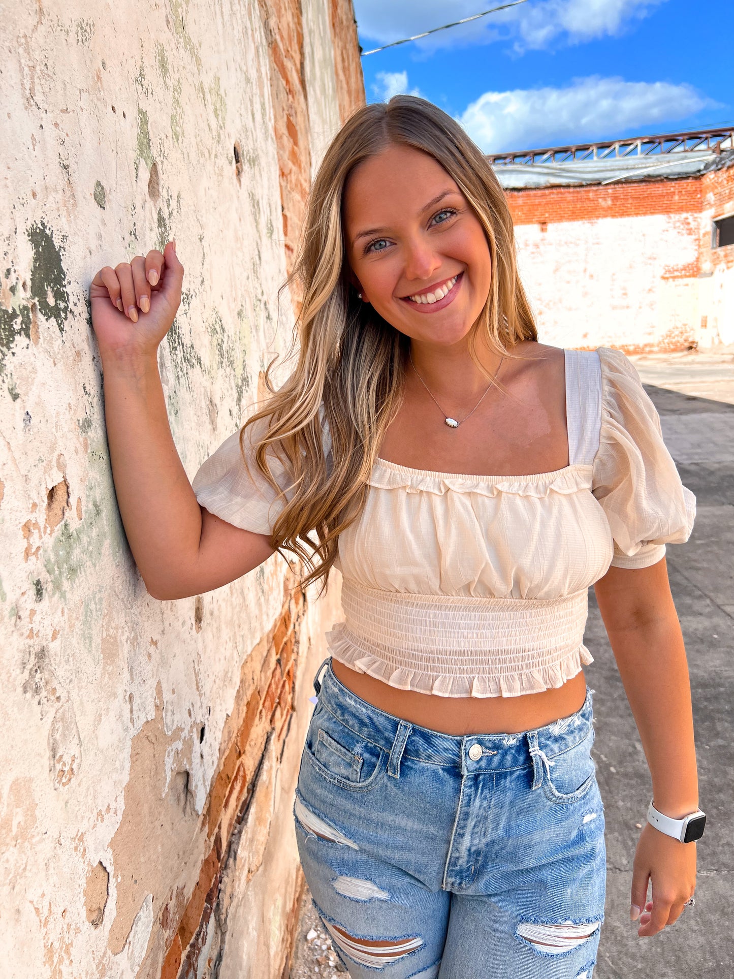 Malorie Peasant Crop Top-Crop Top-blu pepper-B2SX1004, FAVES-The Twisted Chandelier
