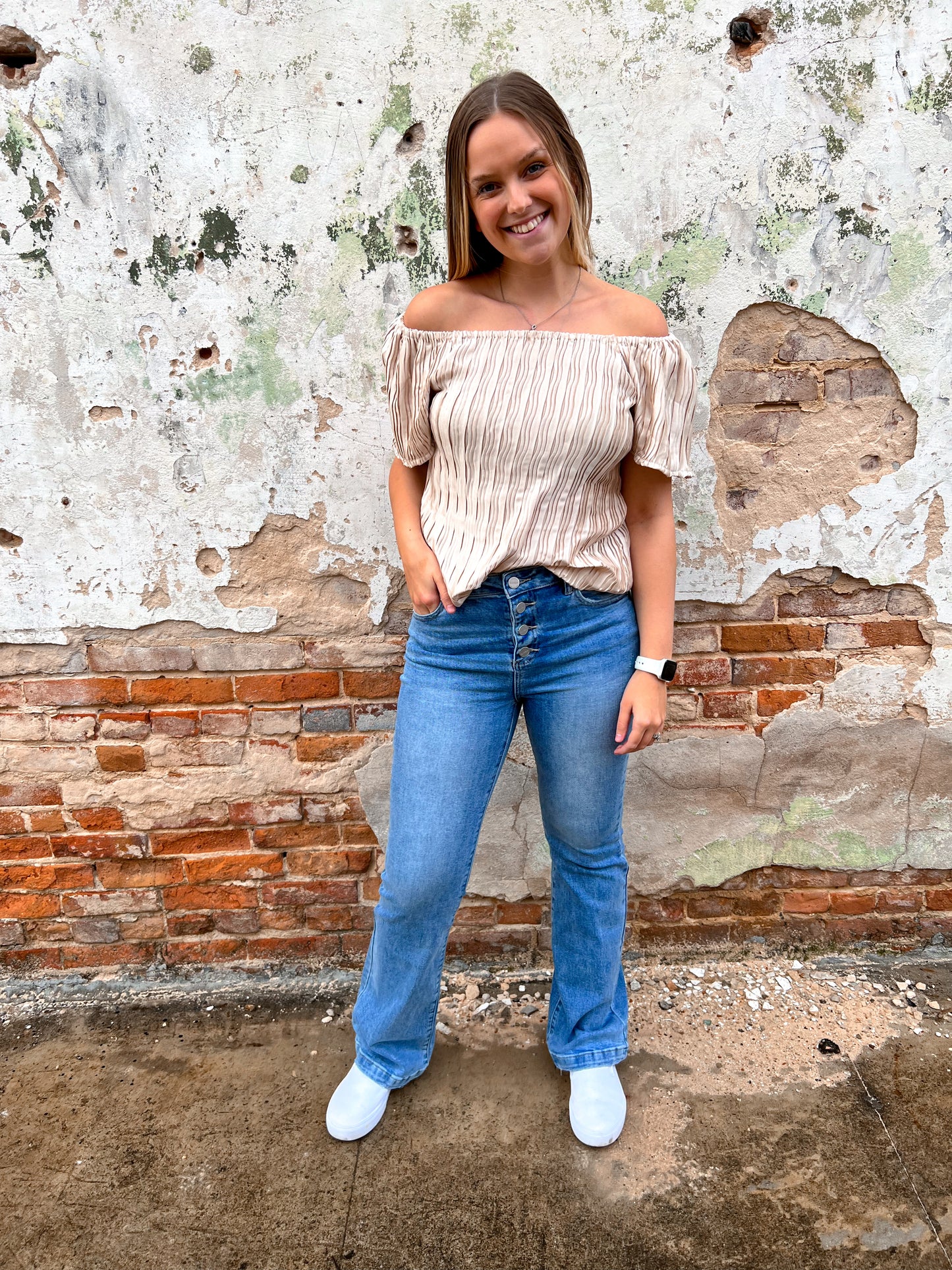 Aubrie Ivory Silk Top-Shirt-Southern Grace Wholesale-9307E,Bin a4,FD 03/05/24,Tops Collection-The Twisted Chandelier