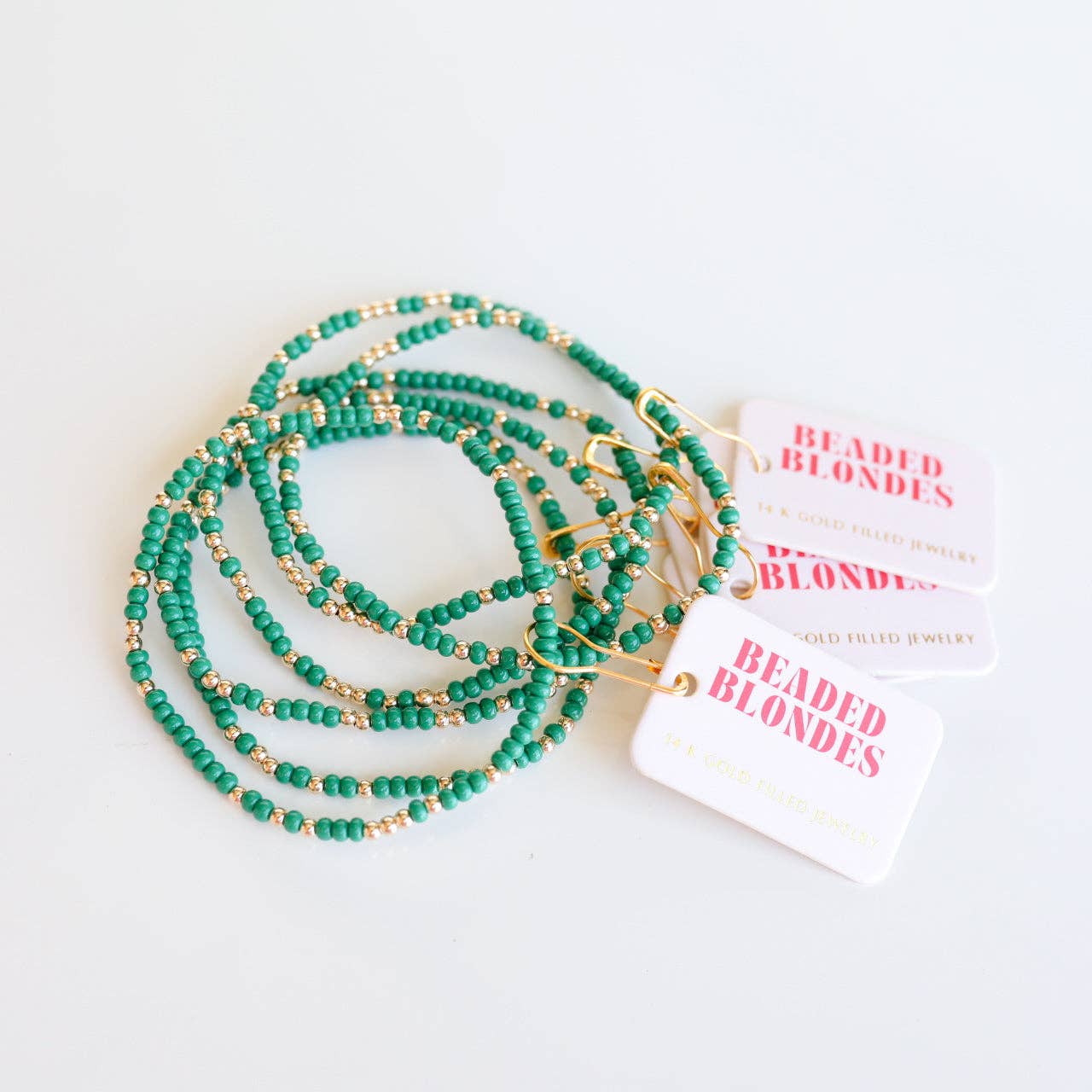 Kelly Green Sprinkle Bracelet-Beaded Blondes-The Twisted Chandelier