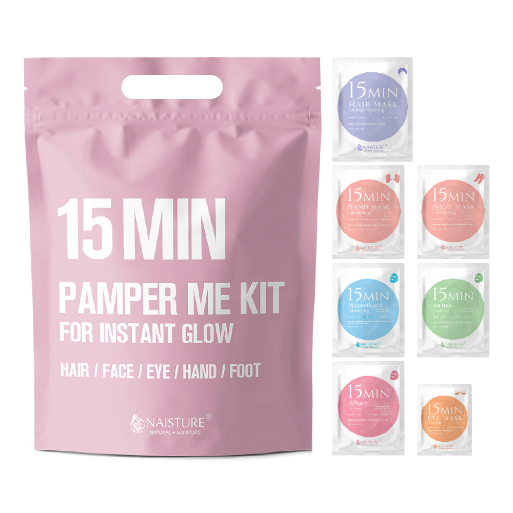 Naisture 15 Min Pamper Me Kit for Skin Care & Beauty (7 pack)-Naisture-The Twisted Chandelier