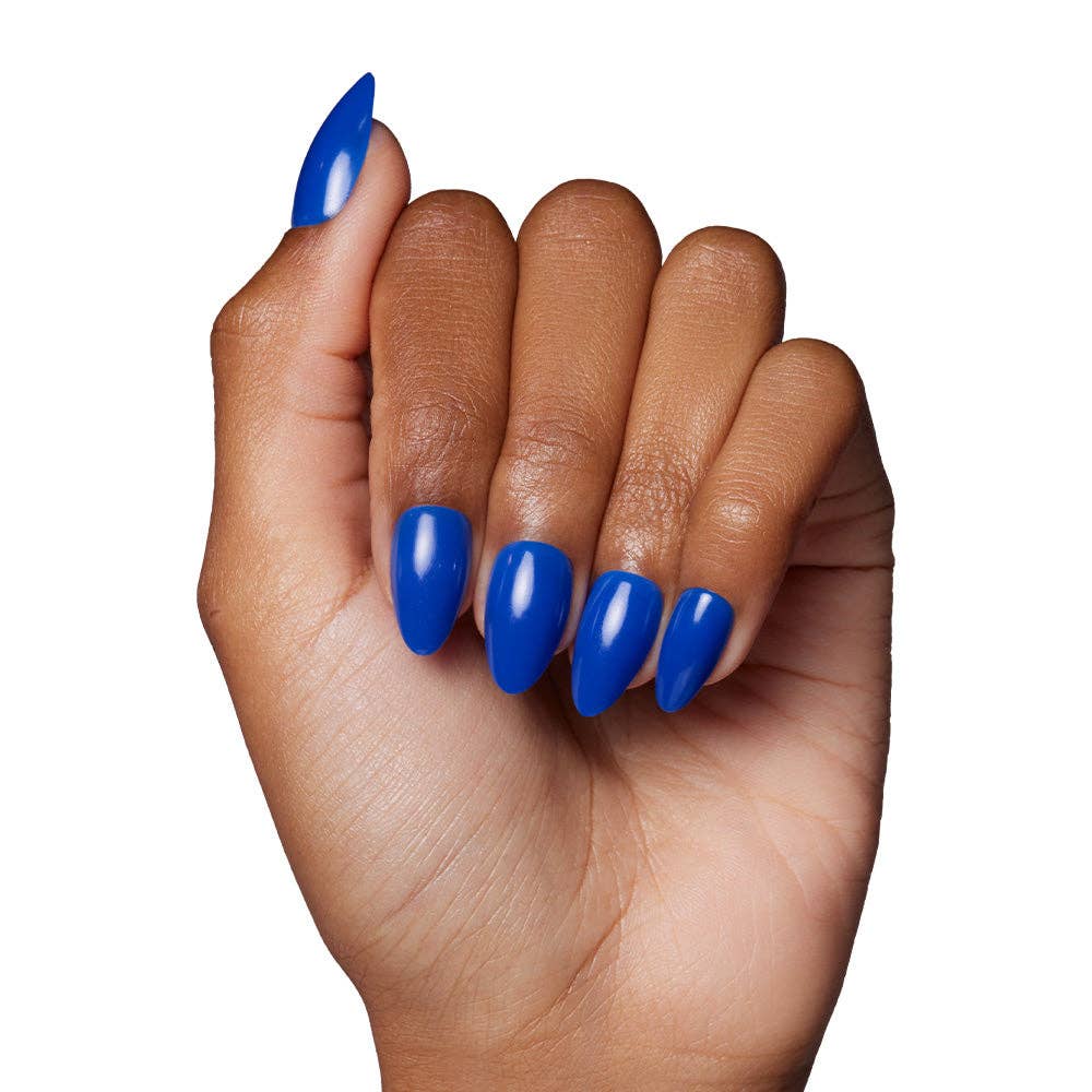 Cobalt Blue Press-On Nails | Solid Nail| Short Almond Length-Glamnetic-The Twisted Chandelier