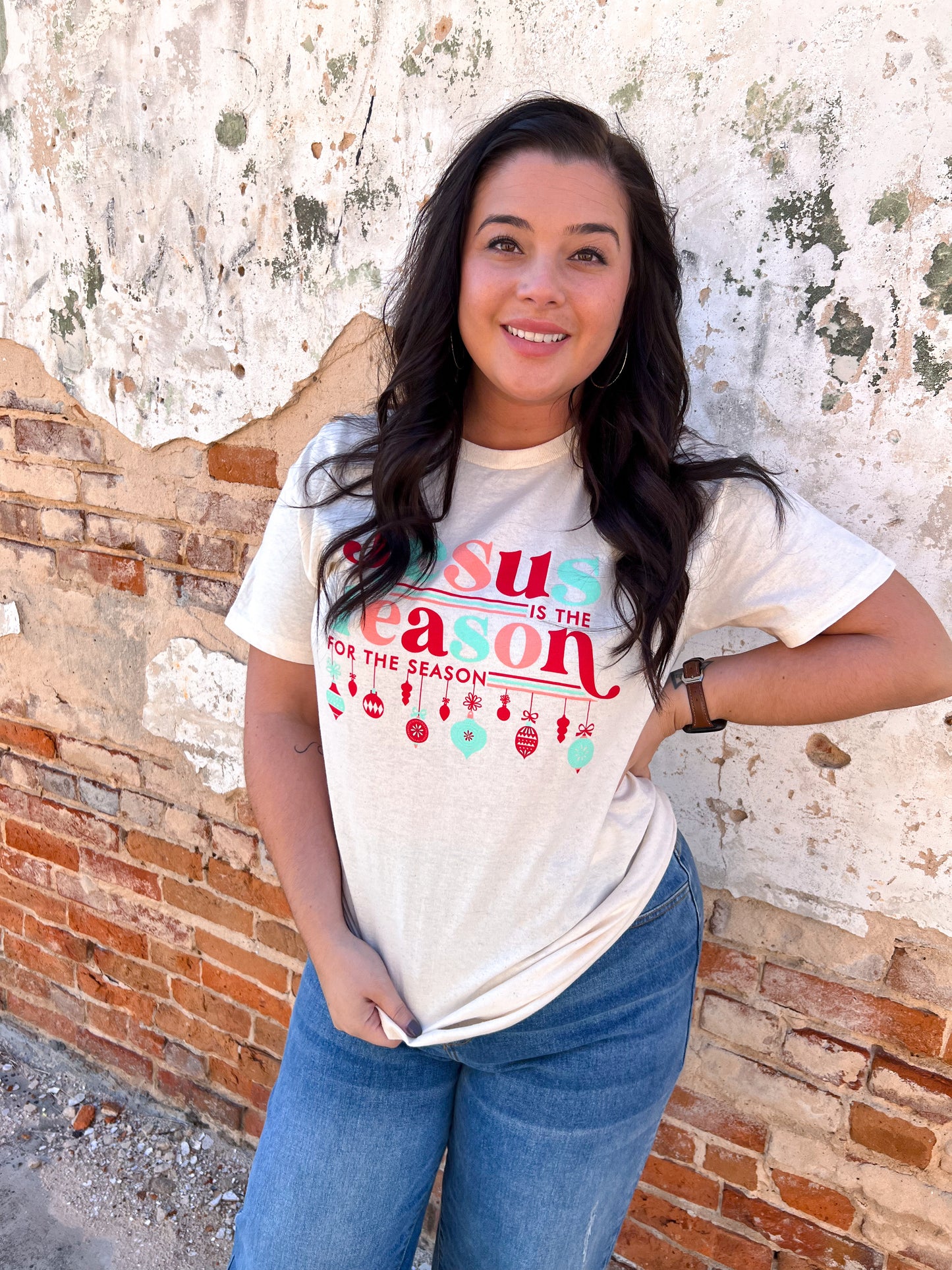 Jesus Is The Reason For The Season Christmas T-Shirt-Shirts & Tops-Tees2urdoor-BIN C1, BMFCT, orange-The Twisted Chandelier