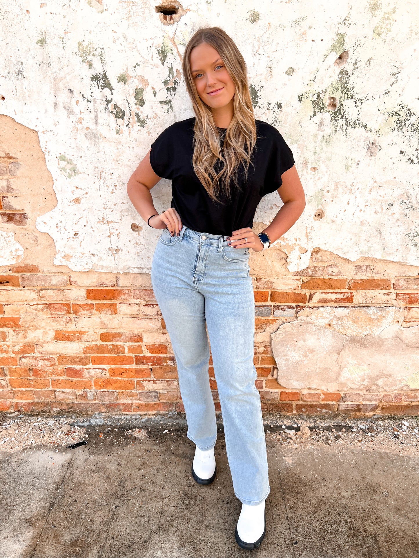 Matilda High Waisted Tummy Control Vintage Wash Straight Leg Jeans-Jeans-JUDY BLUE-88576REG, BIN D5, FAVES-The Twisted Chandelier