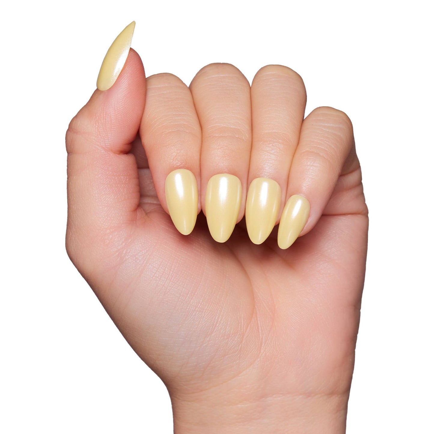 Yellow Pop Press-On Nails| Solid Pastel Yellow| Glaze finish-Glamnetic-The Twisted Chandelier