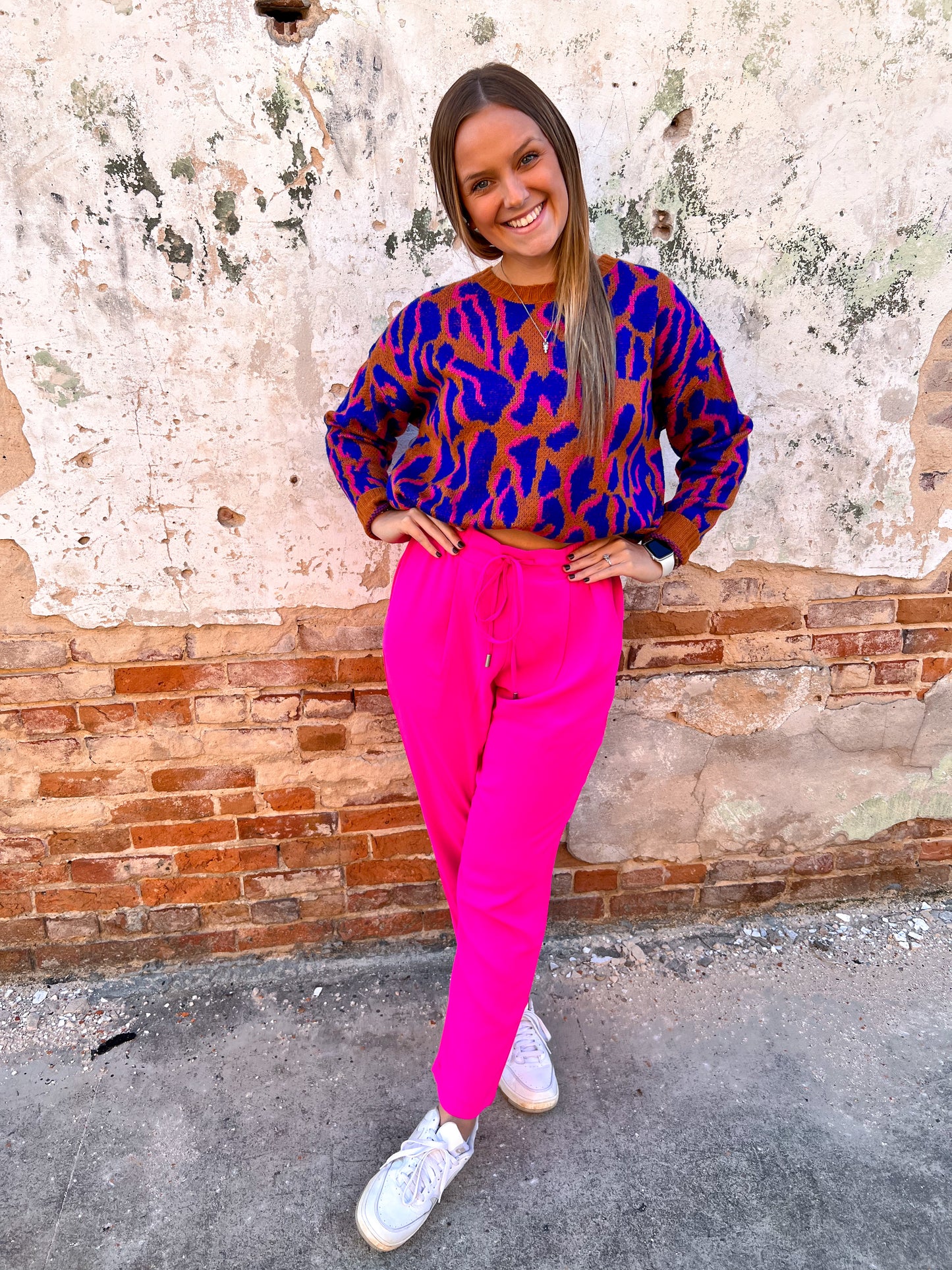 Allison Solid Straight Leg Pants Hot Pink-Pants-jodifl-7/18/23-The Twisted Chandelier