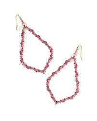 Kendra Scott Sophee Crystal Open Frame Earrings Gold Pink Crystal-Kendra Scott-E00640GLD-The Twisted Chandelier