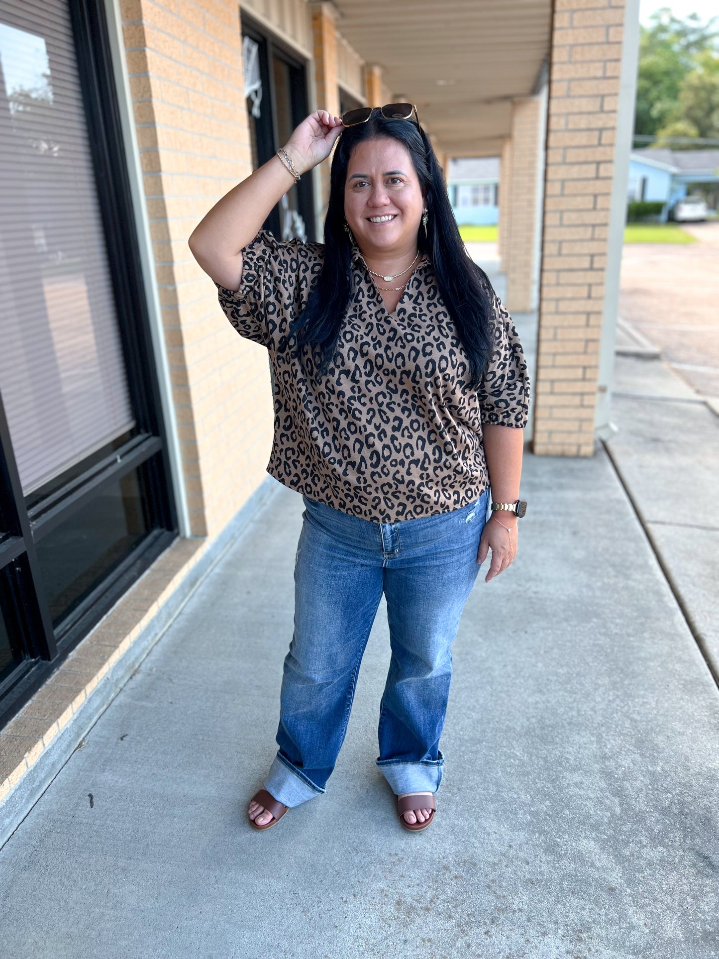 Nyx Drop Shoulder Leopard Top-top-jodifl-08/29/25,Bin B4,FD 08/26/25,G14258-2,OGP 59.99,Tops Collection-The Twisted Chandelier