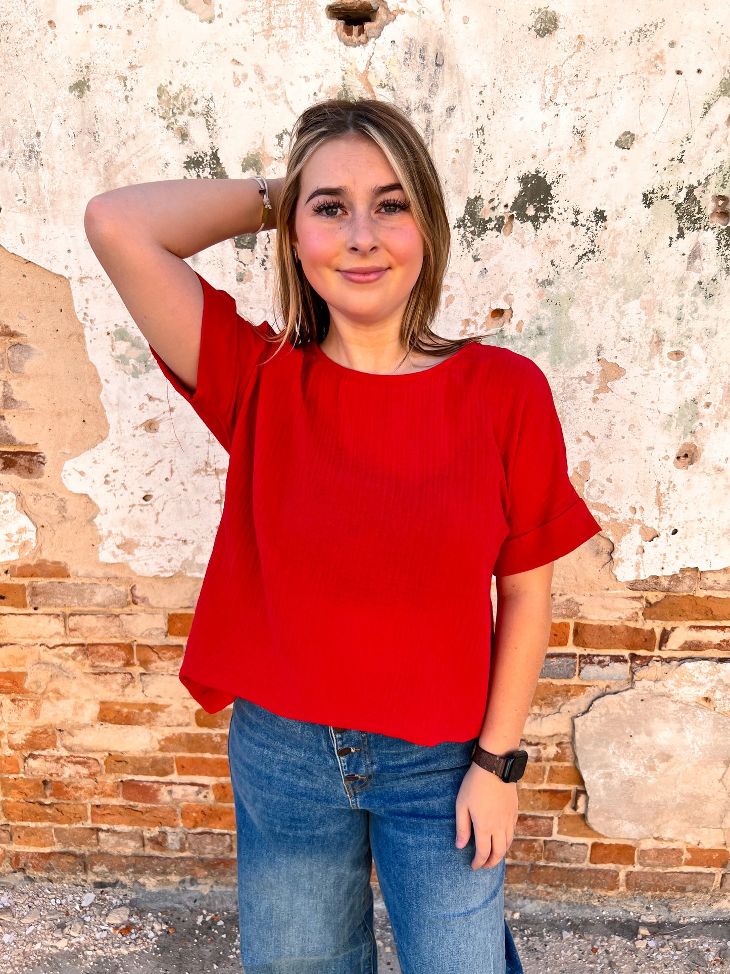 Abbey Solid Ribbed U-neck Top-TOPS-jodifl--The Twisted Chandelier