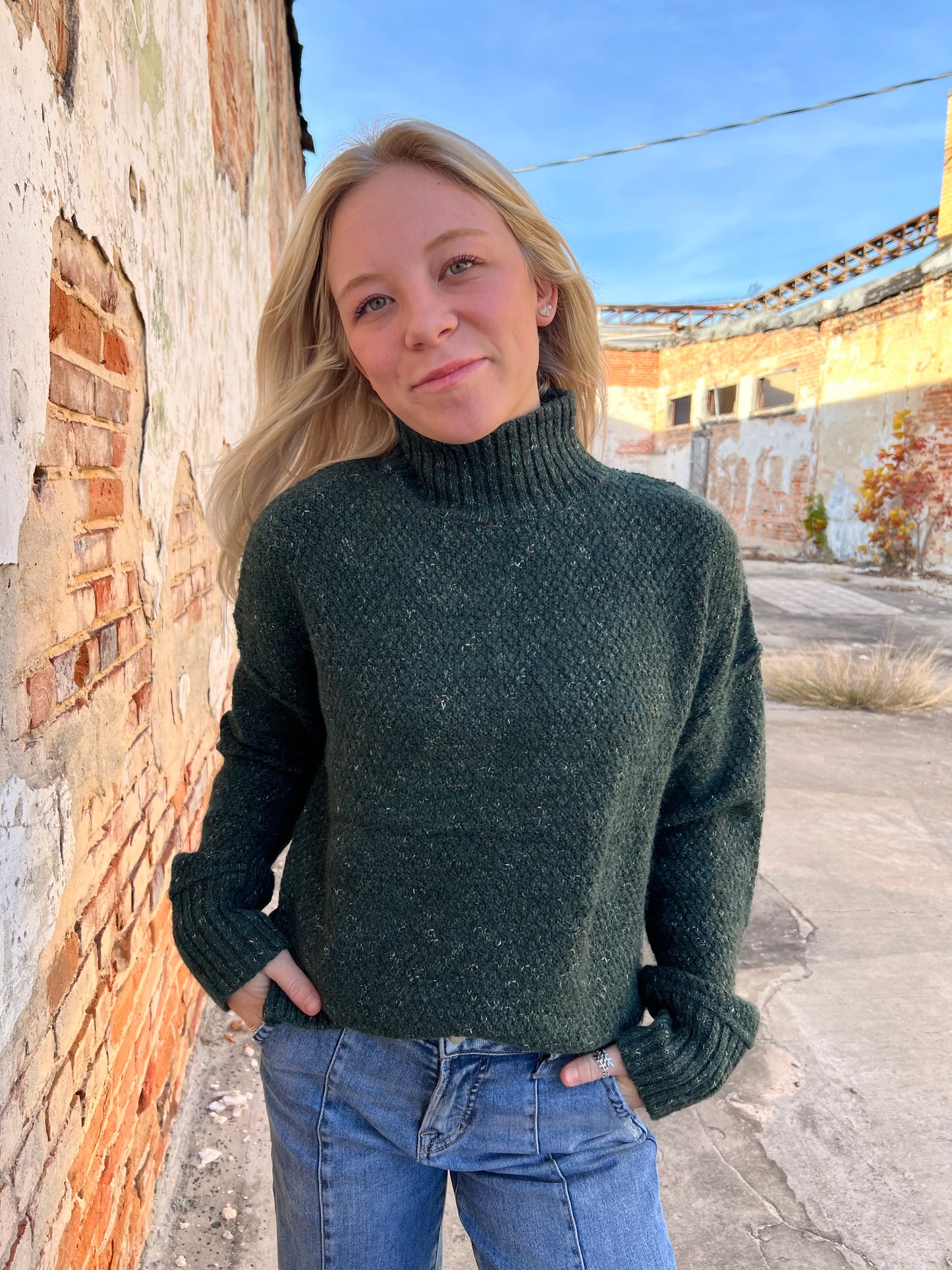 Willow Wool Blend Turtleneck Long Sleeve Sweater-Sweater-Blu Pepper-BIN A 3,FD 12/17/24,not on the floor only in totes-The Twisted Chandelier