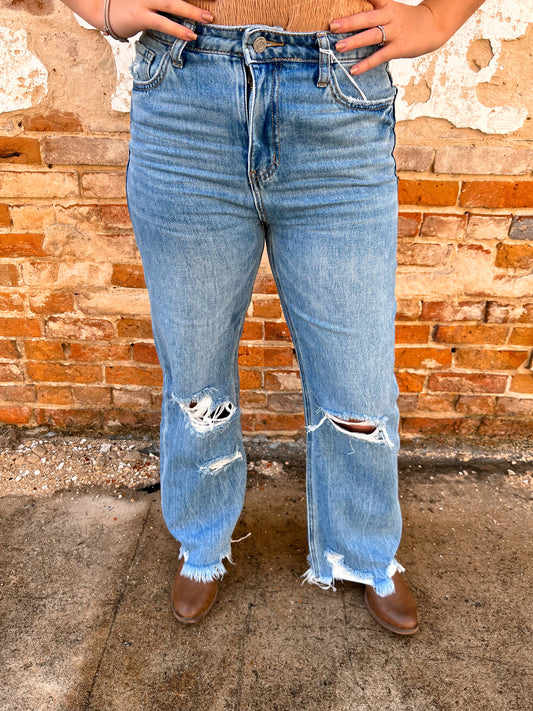 Ayla 90's Vintage Flare Jeans-Jeans-Vervet by Flying Monkey-Max Retail-The Twisted Chandelier